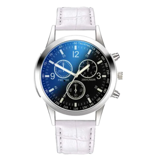 Men's Fashion White And Blue Watch