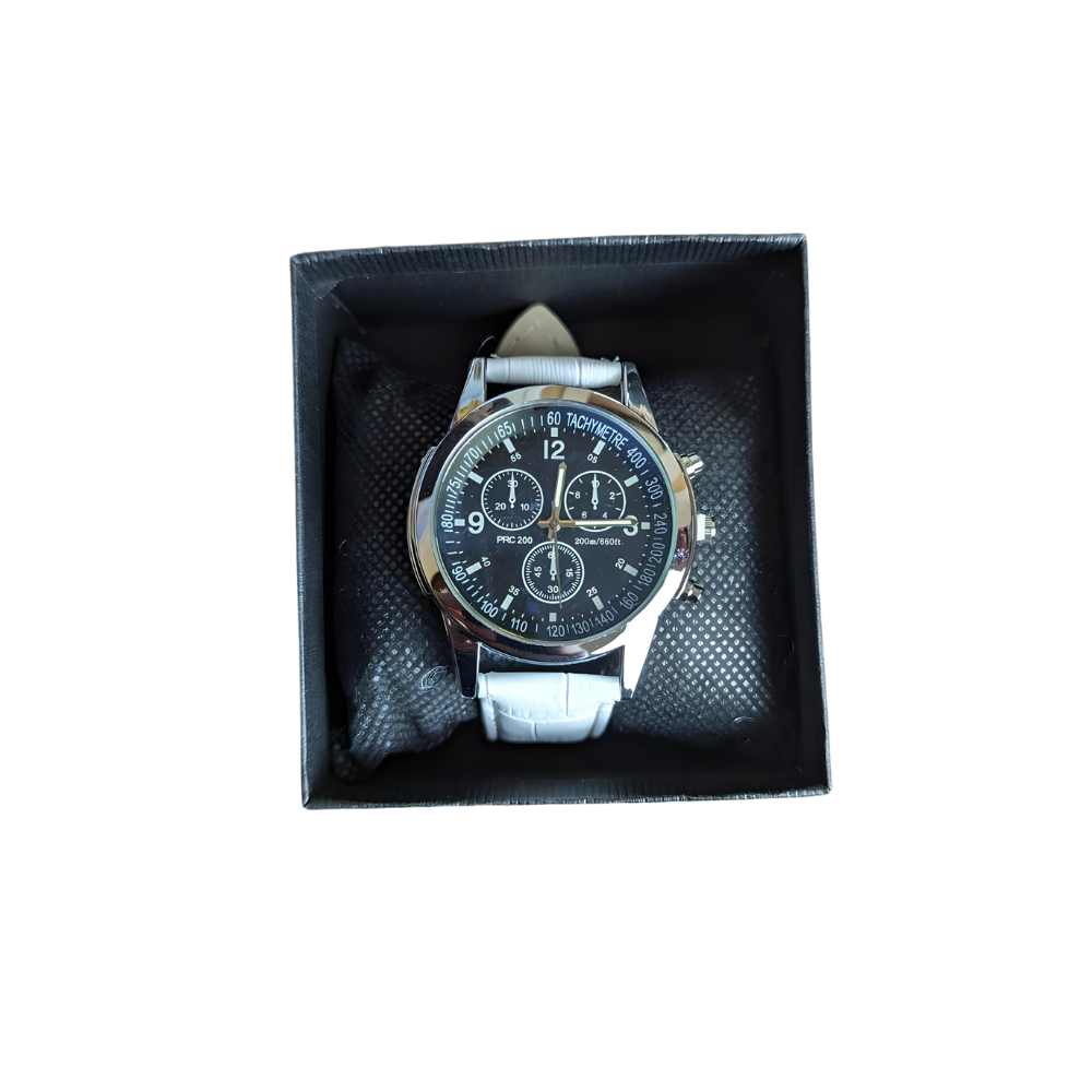 Men's Fashion White And Blue Watch