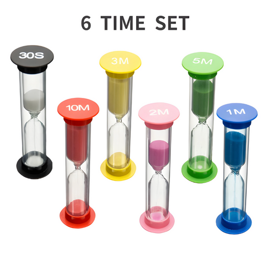 6 Pcs Small Hourglass Sand Timer Pack 1