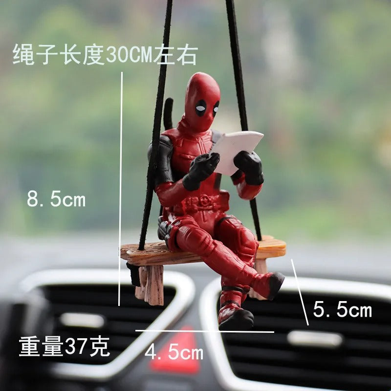 Deadpool Cartoon Pendant Rear View Mirror Accessory
