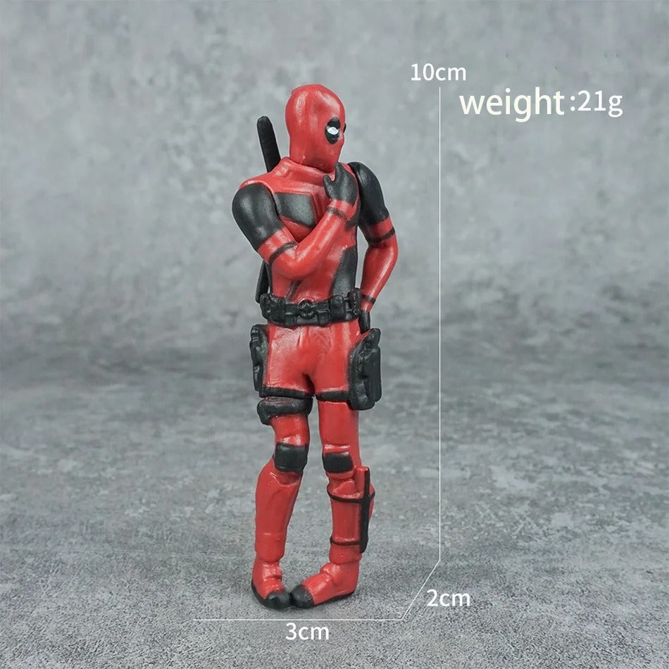 Deadpool Desk Accesories 6 Pcs Model Figure Toys