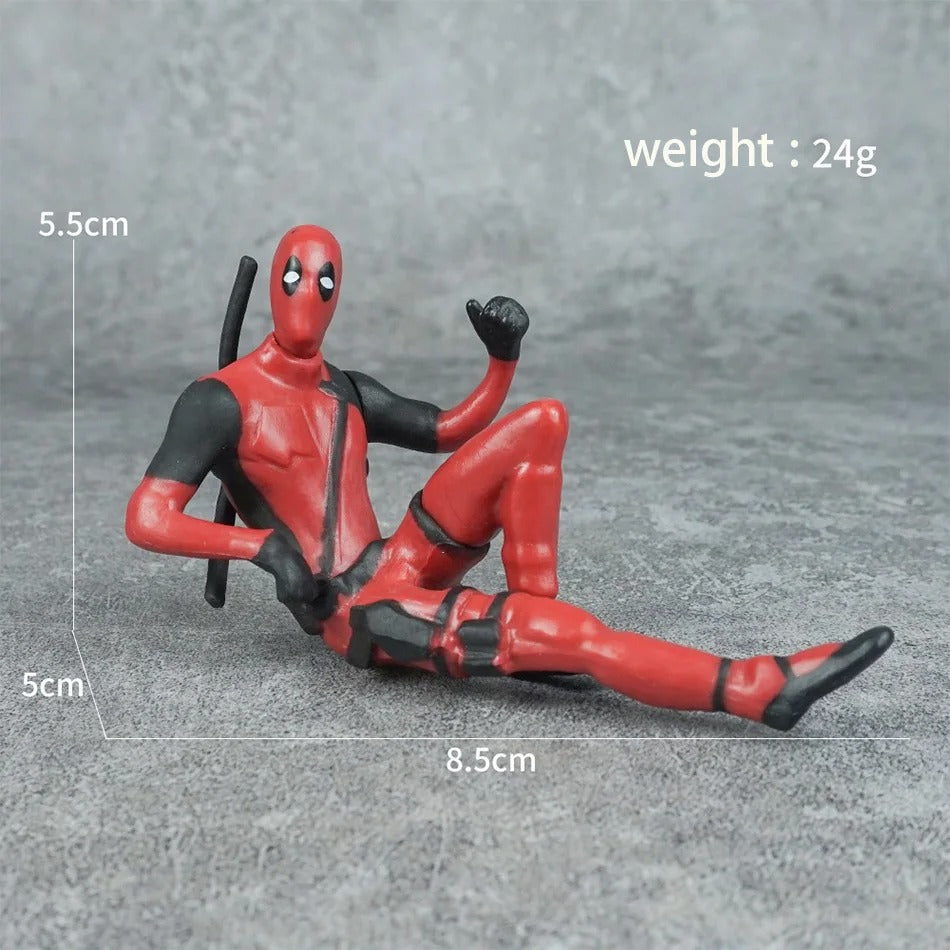 Deadpool Desk Accesories 6 Pcs Model Figure Toys