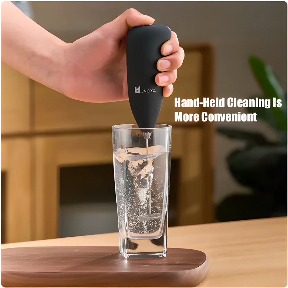 Electric Portable Milk Frother Black 3
