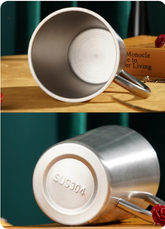 Gold Stainless Steel Double Layer Mug Insulated Coffee Cup