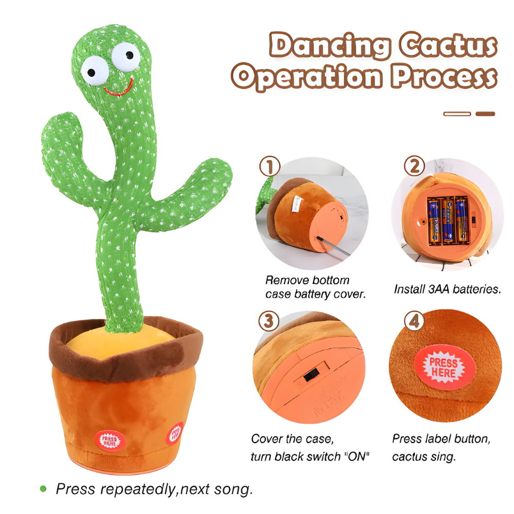 Sing And Dance Cactus Voice Repetition Toy 3