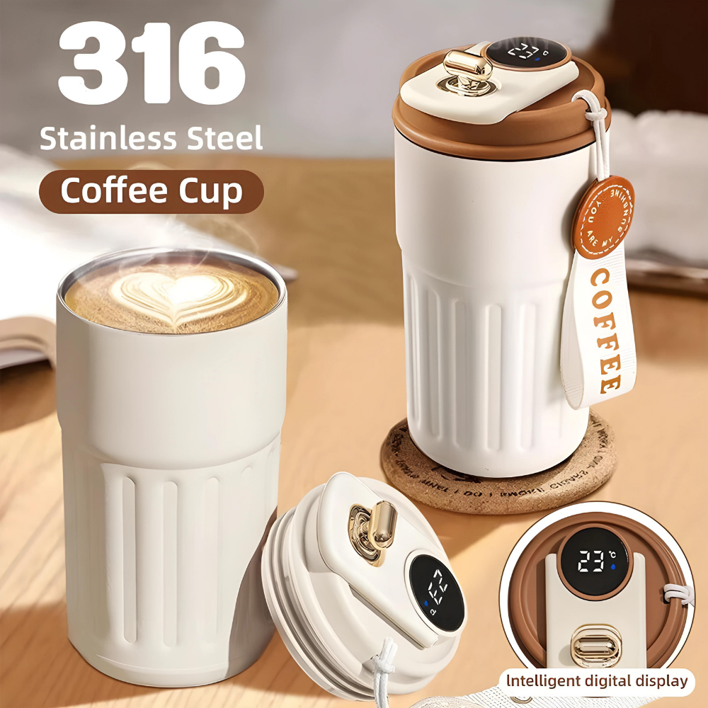 Smart Insulated Coffee Mug Thermal Stainless Steel Flask 1