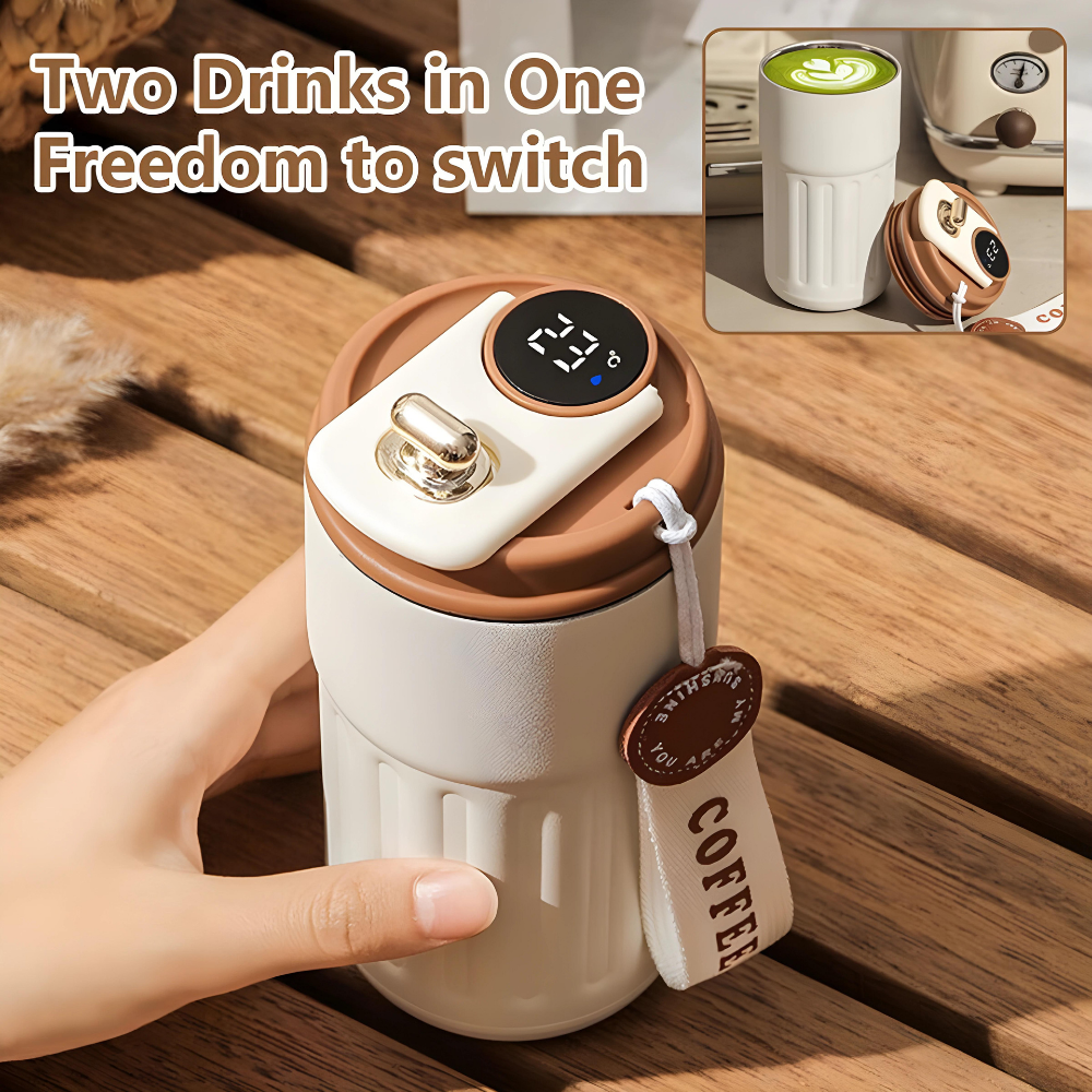 Smart Insulated Coffee Mug Thermal Stainless Steel Flask 2