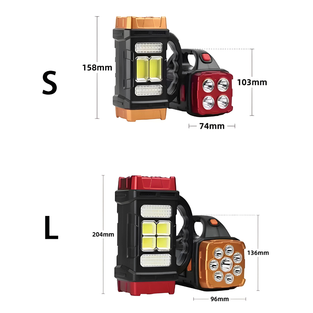 Solar Handheld Rechargeable Led Flashlight 5