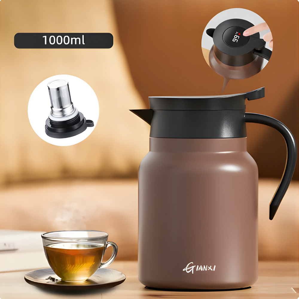 Teapot With Temperature Sensor And Ceramic Liner Filterate 4