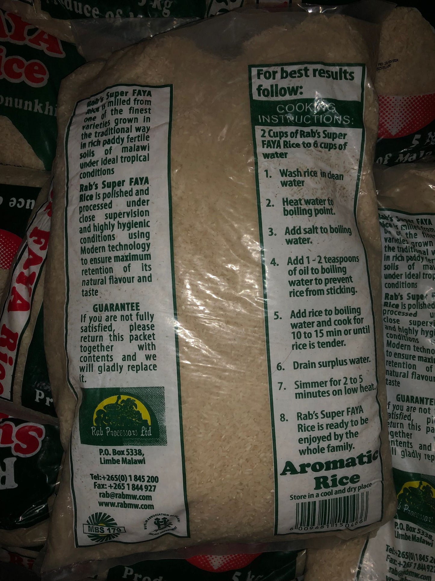 RAB'S SUPER FAYA RICE MPUNGA WONUNKHIRA 5KG