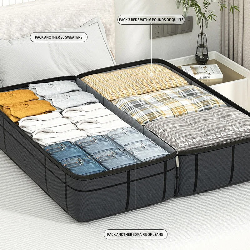 1Pc Large Capacity Storage Bag XL Black