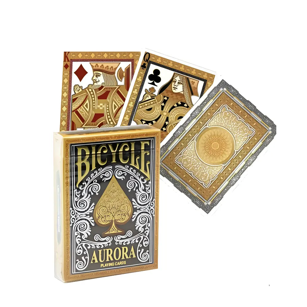 Bicycle Aurora Premium Gold Silver Deck 3