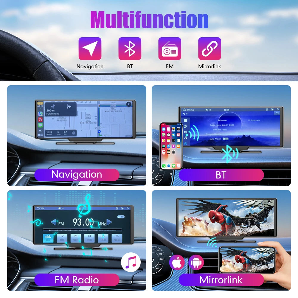 CARPLAY MONITOR IPS SCREEN 10.26 INCH WIRELESS 3