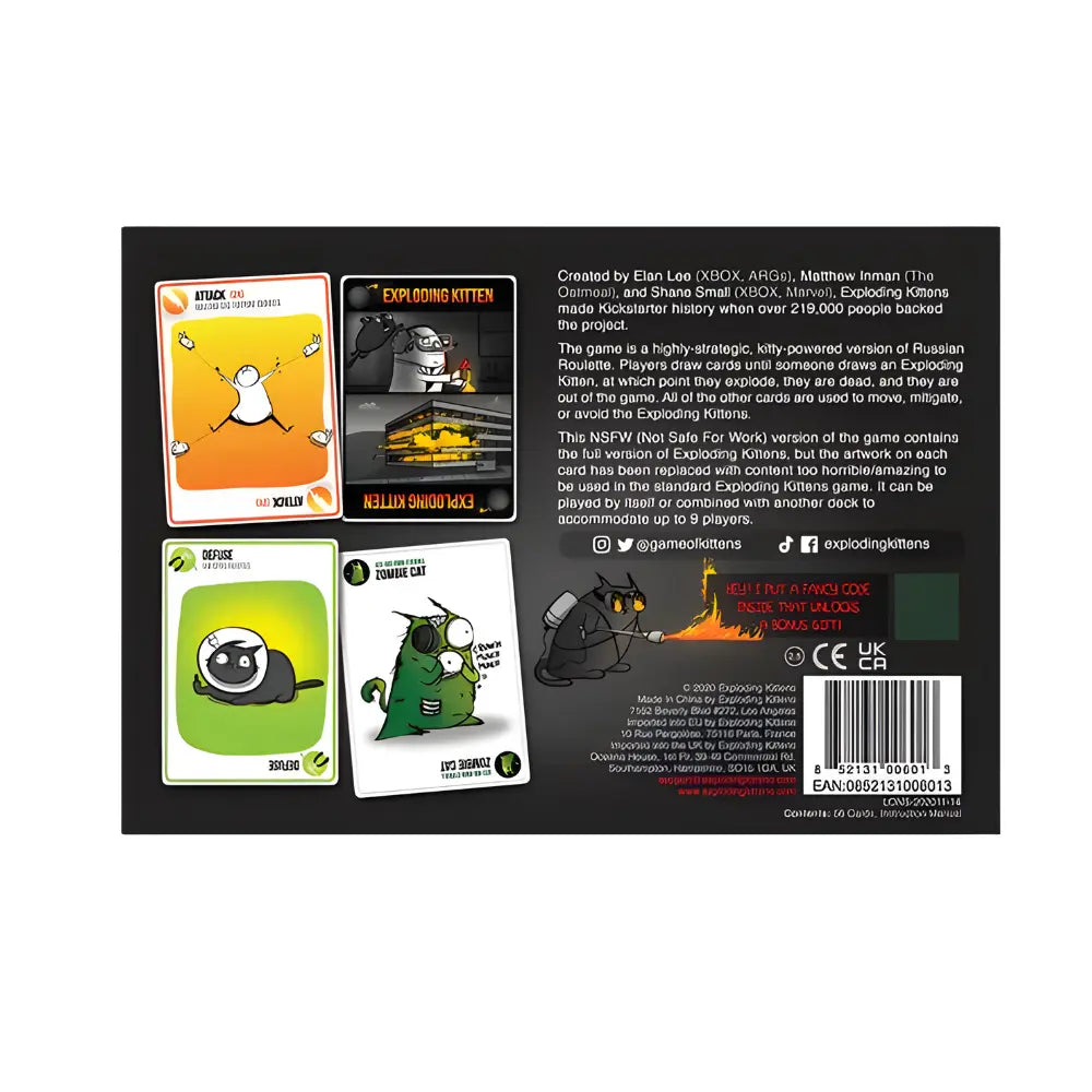 Exploding Kittens NSFW Pack Card Games 6