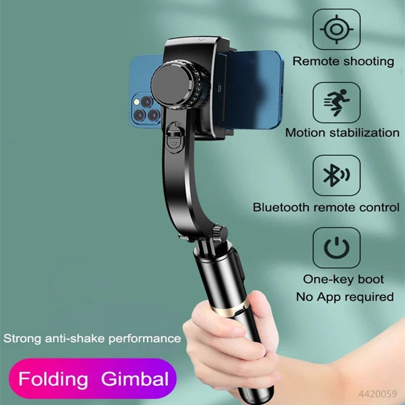 Gimball Stabiliser Selfie Stick For IOS And Android Foldable