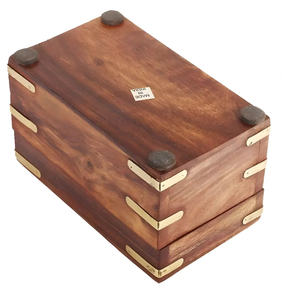 Handmade Wooden Card Box 2 Decks 10