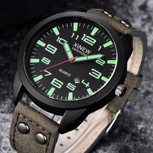 Men's Analog Quartz Wrist Watch with Date Display