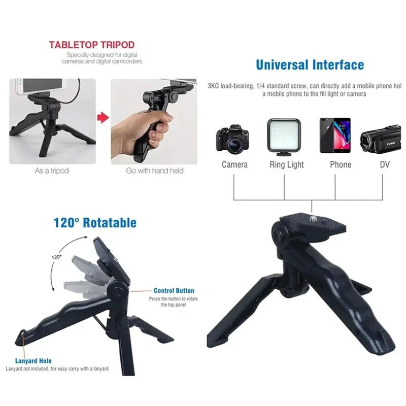 Smartphone Vlogging Kit Tripod And Mini Microphone LED 4