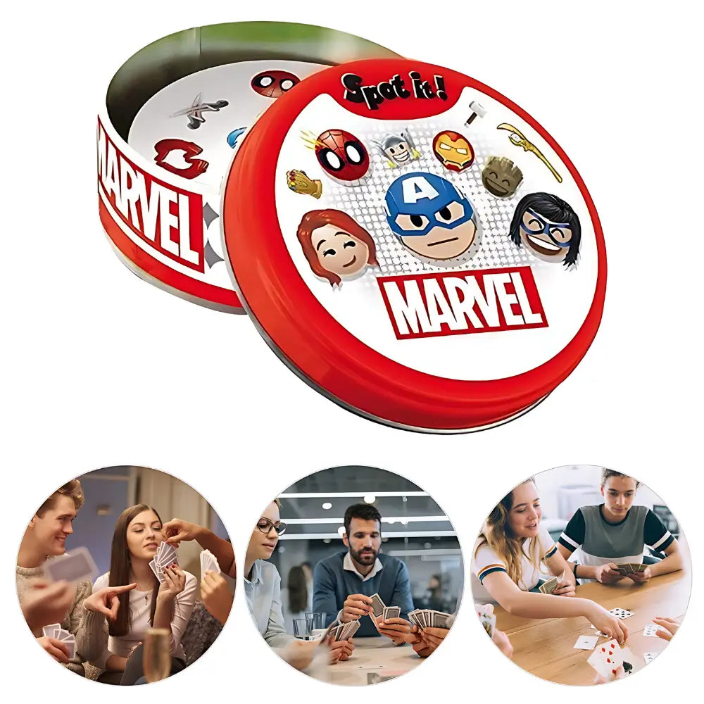 Spot It Marvel Card Games Tin 3