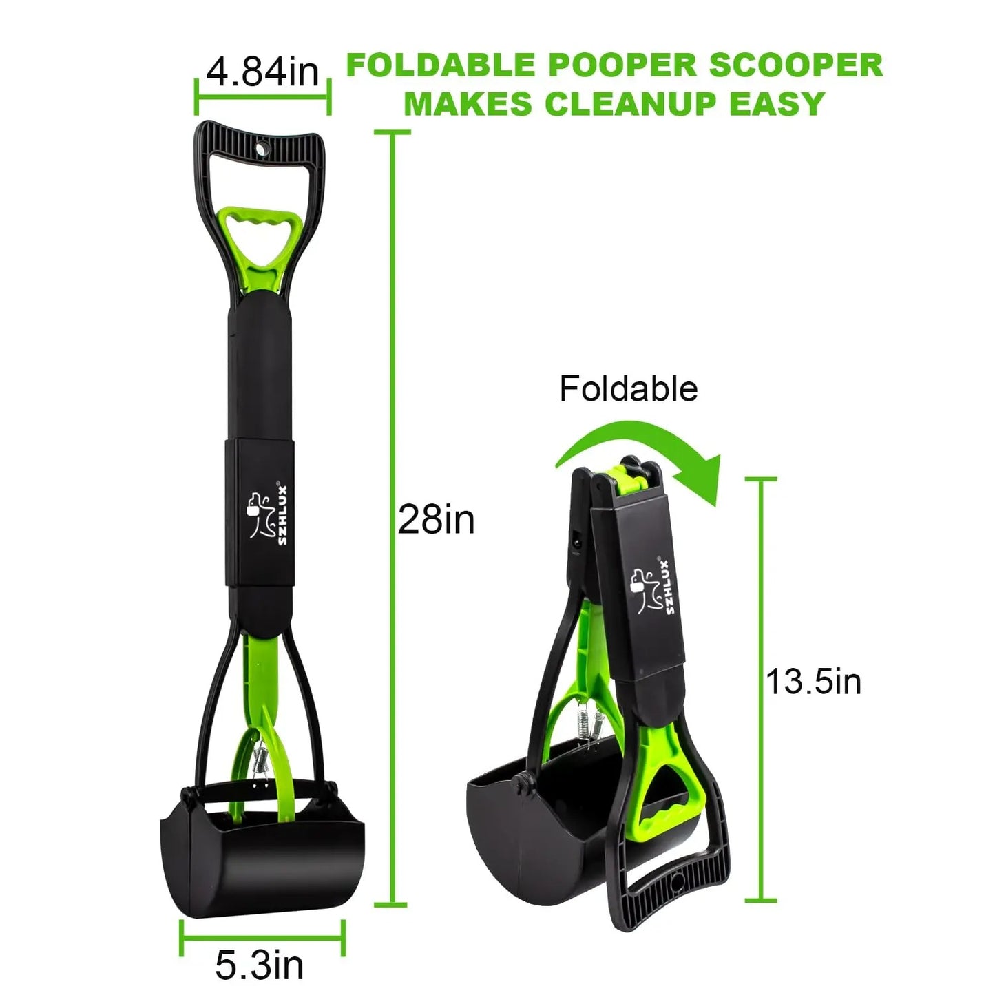 Dog Pooper Scooper Foldable Cleaner